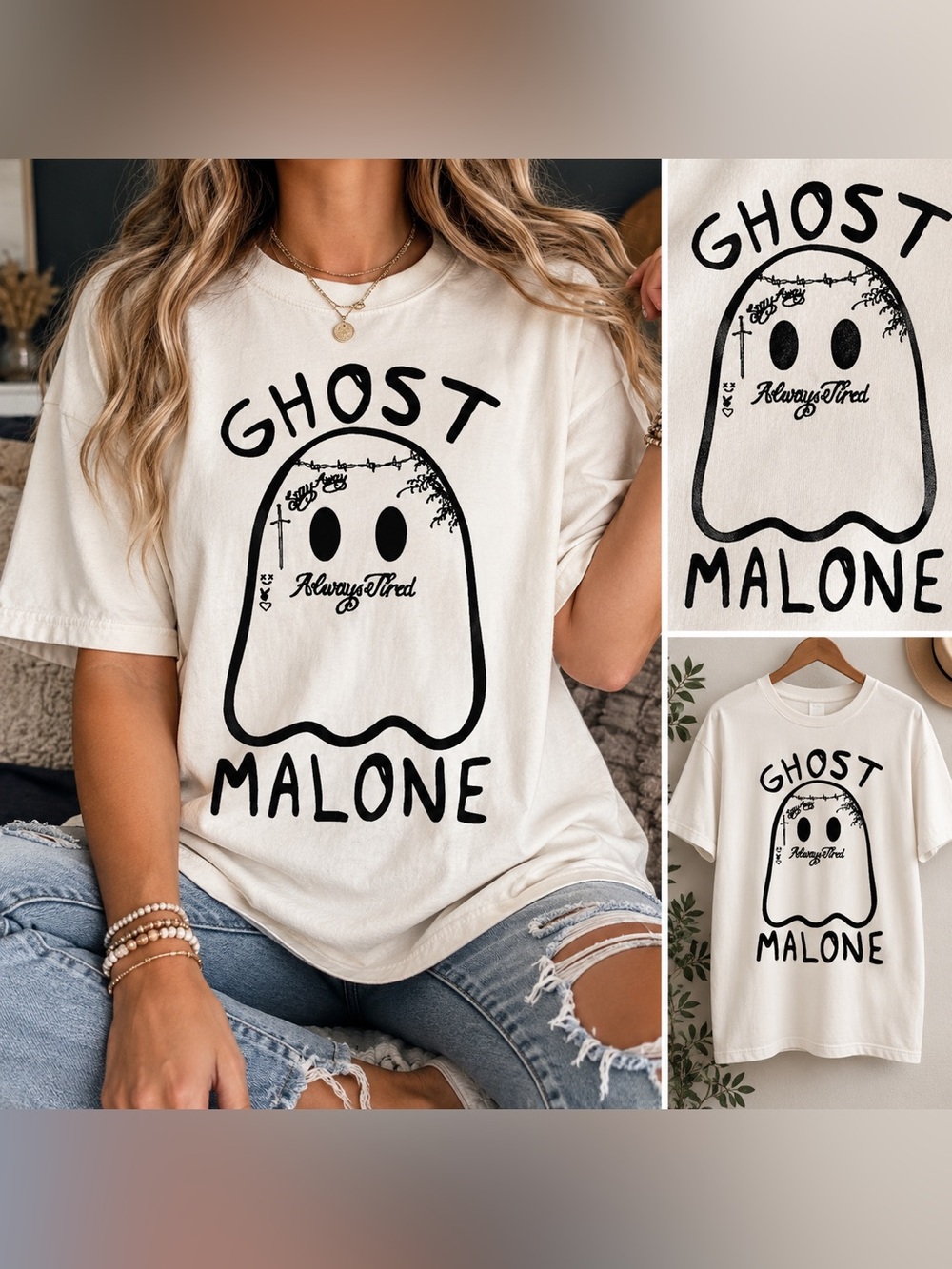 Ghost Malone Graphic Tee - Women's Short Sleeve